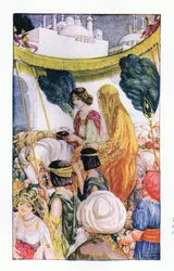 Die Braut betrat die Stadt